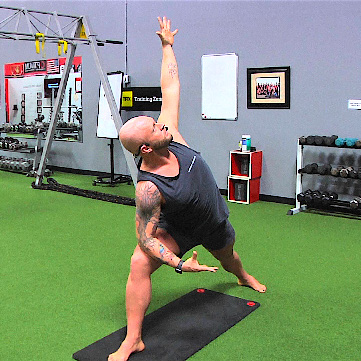 Instructor teaching a yoga class
